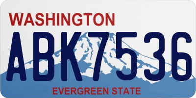 WA license plate ABK7536