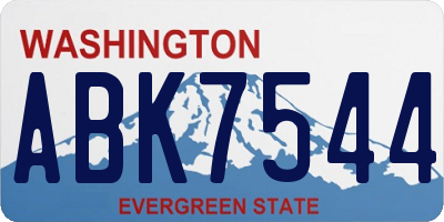 WA license plate ABK7544