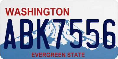 WA license plate ABK7556
