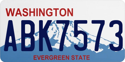 WA license plate ABK7573