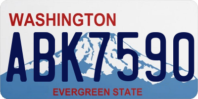WA license plate ABK7590