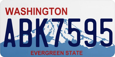 WA license plate ABK7595
