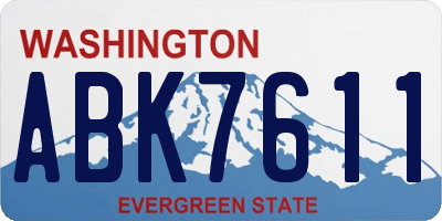 WA license plate ABK7611