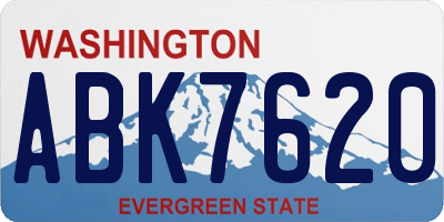 WA license plate ABK7620