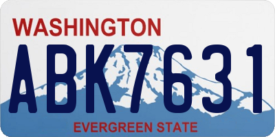 WA license plate ABK7631