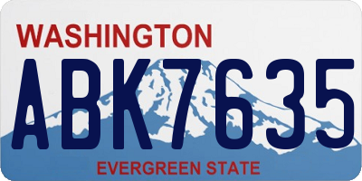 WA license plate ABK7635