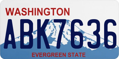 WA license plate ABK7636