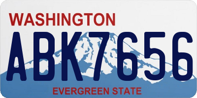 WA license plate ABK7656