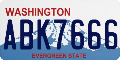 WA license plate ABK7666