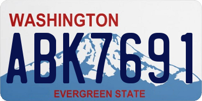 WA license plate ABK7691