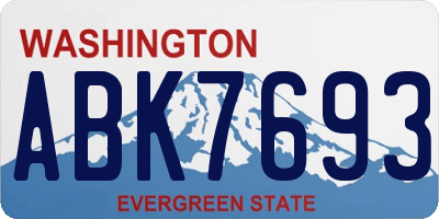 WA license plate ABK7693