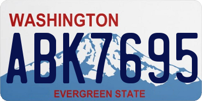 WA license plate ABK7695