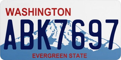 WA license plate ABK7697
