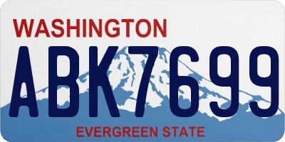 WA license plate ABK7699