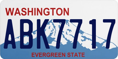 WA license plate ABK7717