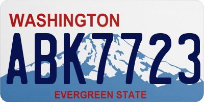 WA license plate ABK7723