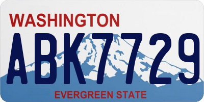 WA license plate ABK7729