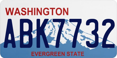 WA license plate ABK7732