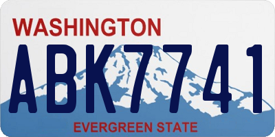 WA license plate ABK7741