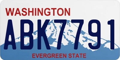 WA license plate ABK7791