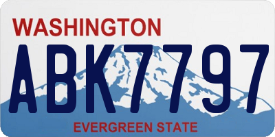 WA license plate ABK7797