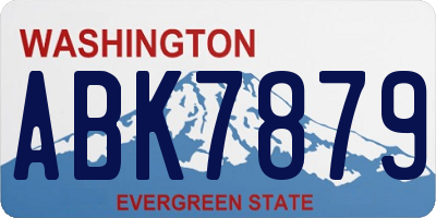 WA license plate ABK7879