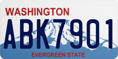WA license plate ABK7901