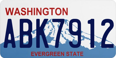 WA license plate ABK7912