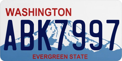 WA license plate ABK7997