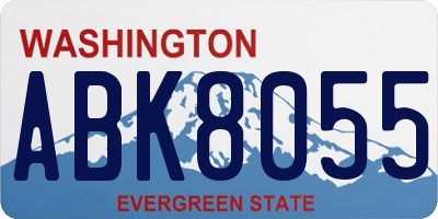 WA license plate ABK8055