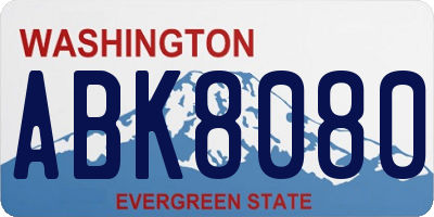 WA license plate ABK8080