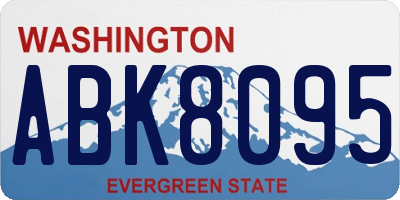 WA license plate ABK8095