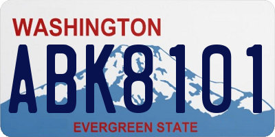 WA license plate ABK8101