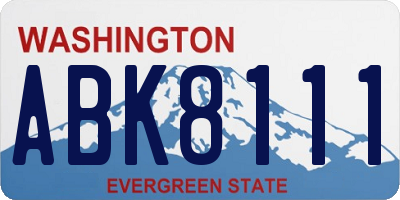 WA license plate ABK8111