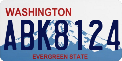 WA license plate ABK8124