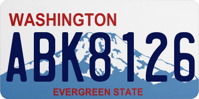 WA license plate ABK8126