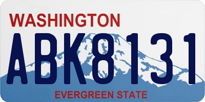 WA license plate ABK8131