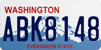 WA license plate ABK8148