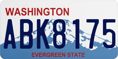 WA license plate ABK8175