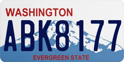 WA license plate ABK8177