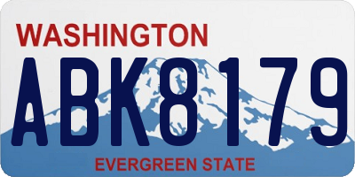 WA license plate ABK8179