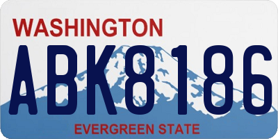 WA license plate ABK8186