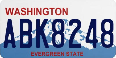 WA license plate ABK8248