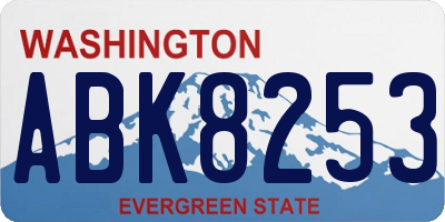 WA license plate ABK8253