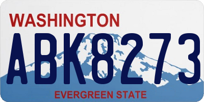 WA license plate ABK8273
