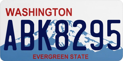 WA license plate ABK8295