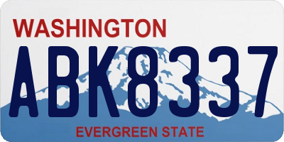 WA license plate ABK8337