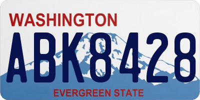WA license plate ABK8428