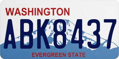 WA license plate ABK8437