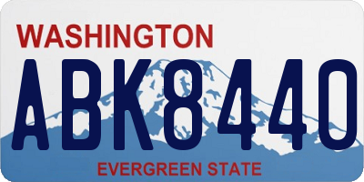 WA license plate ABK8440